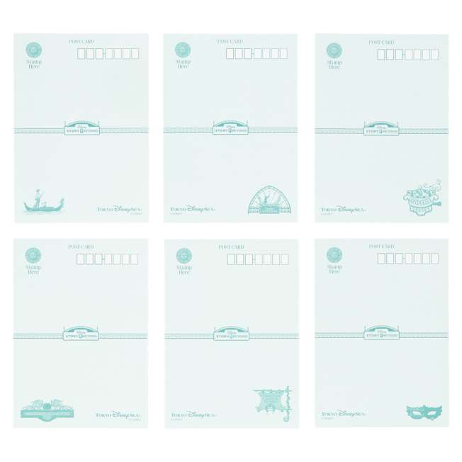 6 postales Disney Story Beyond con lata de stickers