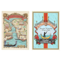 6 postales Disney Story Beyond con lata de stickers