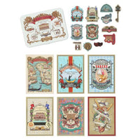 6 postales Disney Story Beyond con lata de stickers