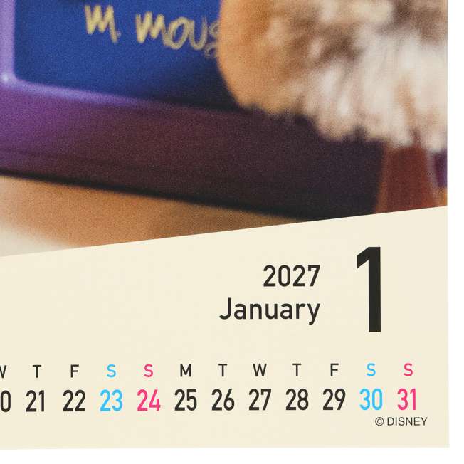 Calendario mural 2027 de Mickey Mouse