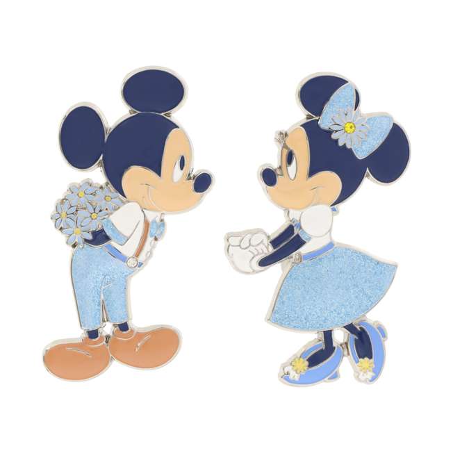Set de 2 pines Mickey y Minnie - Disney Blue Ever After