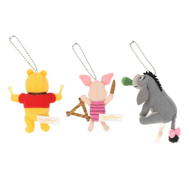 Set de 3 llaveros de peluche de Winnie the Pooh