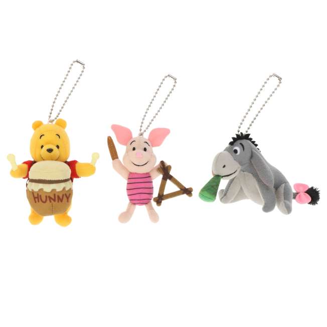 Set de 3 llaveros de peluche de Winnie the Pooh