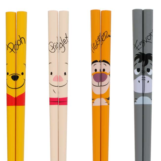 Set de 4 pares de palillos de Winnie the Pooh