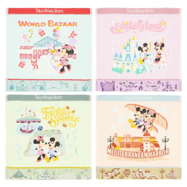 Set de 4 mini toallas de Tokyo Disney Resort