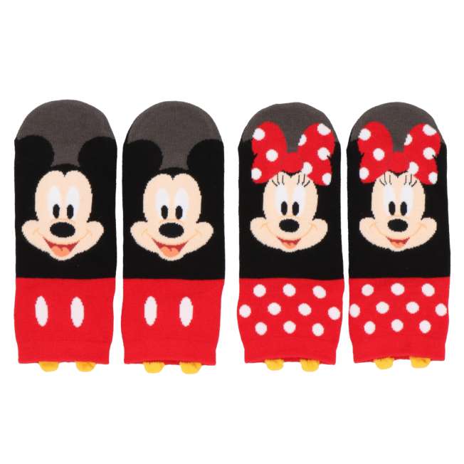 Calcetines Disney Mickey y Minnie, 2 pares (22–25 cm)