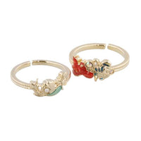 Set de 2 anillos talla libre de La Sirenita