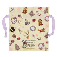 Set de 3 bolsas con cordón La Bella y la Bestia