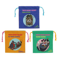 Set de 3 bolsas con cordón de Mickey y Minnie