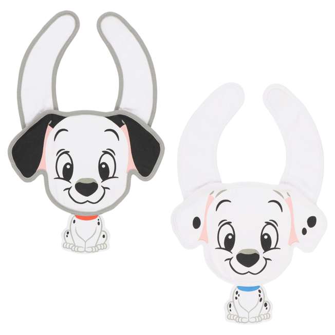 Set de 2 baberos para bebé 101 dálmatas