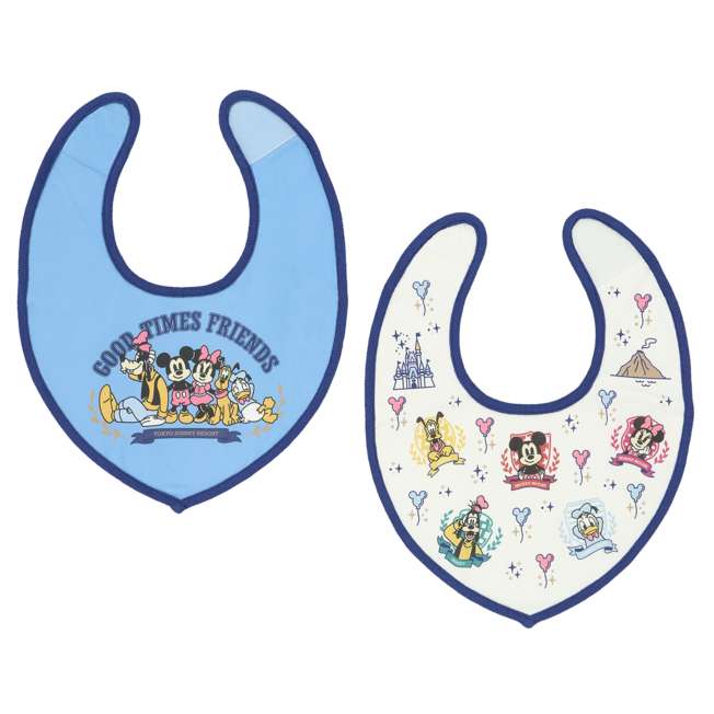 Set de 2 baberos para bebé Mickey Mouse y amigos