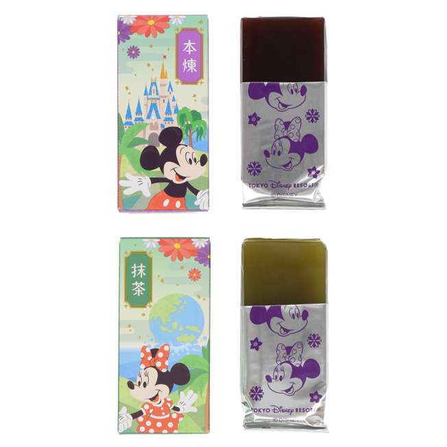 Yokan en caja de papel de Mickey y Minnie