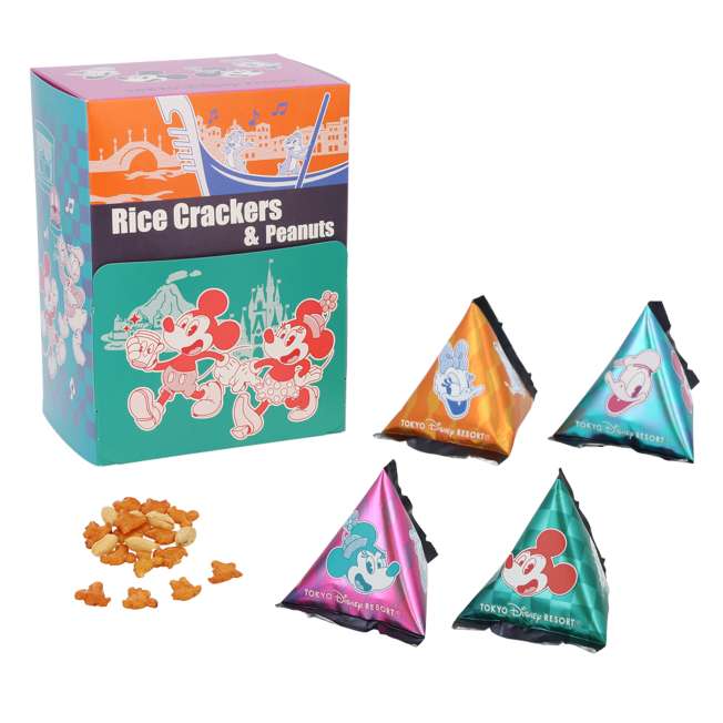 Caja de galletas de arroz y maní de Mickey Mouse