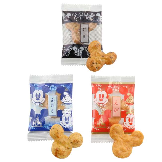 Galletas de arroz Mickey y Minnie en caja de tela