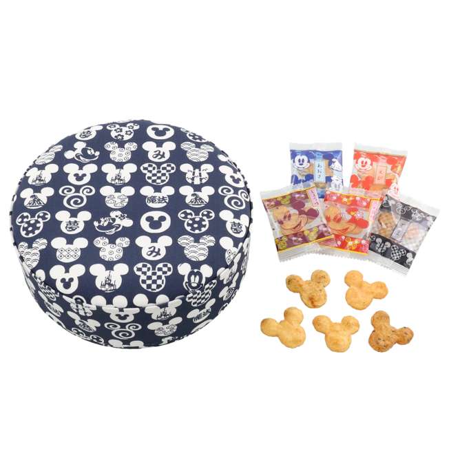 Galletas de arroz Mickey y Minnie en caja de tela