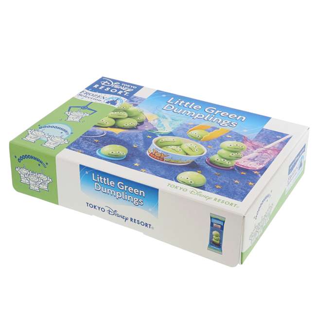 Alimento congelado Little Green Men en caja de papel