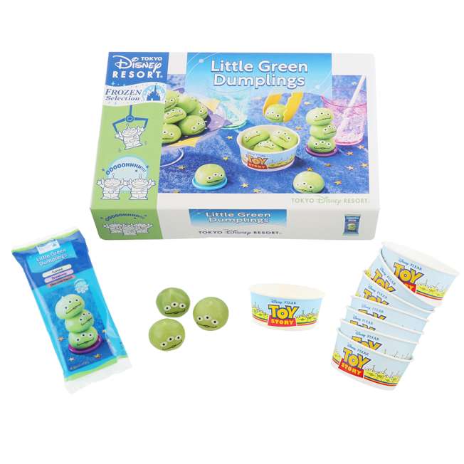 Alimento congelado Little Green Men en caja de papel