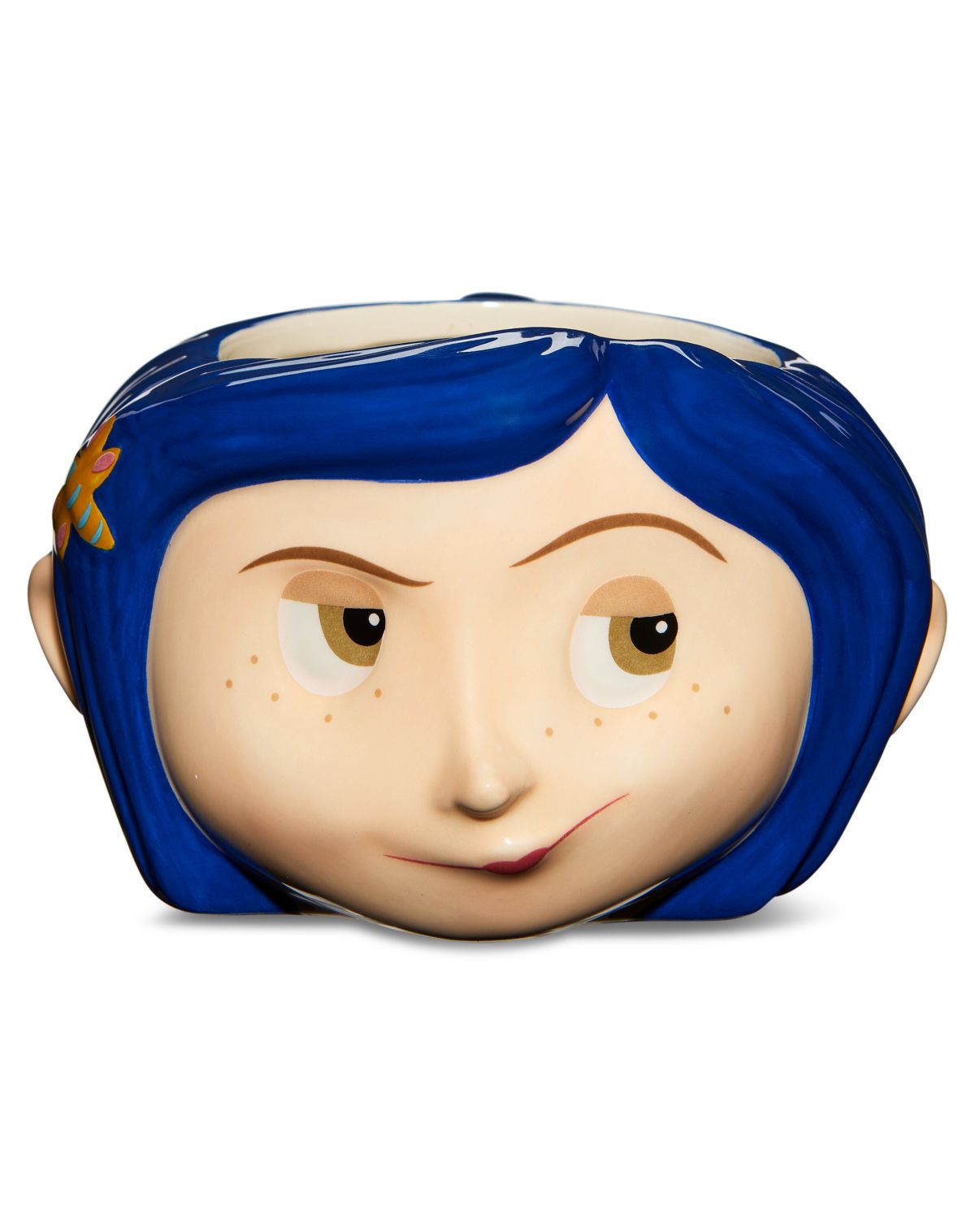 Taza de café con rostro moldeado de Coraline - 11 oz