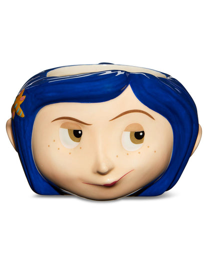Taza de café con rostro moldeado de Coraline - 11 oz