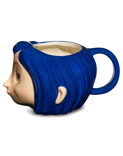 Taza de café con rostro moldeado de Coraline - 11 oz
