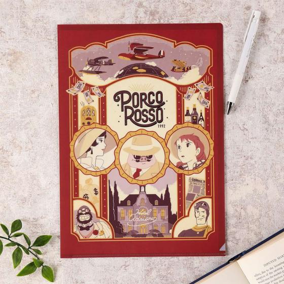 Porco Rosso Carpeta Transparente Marco Retro