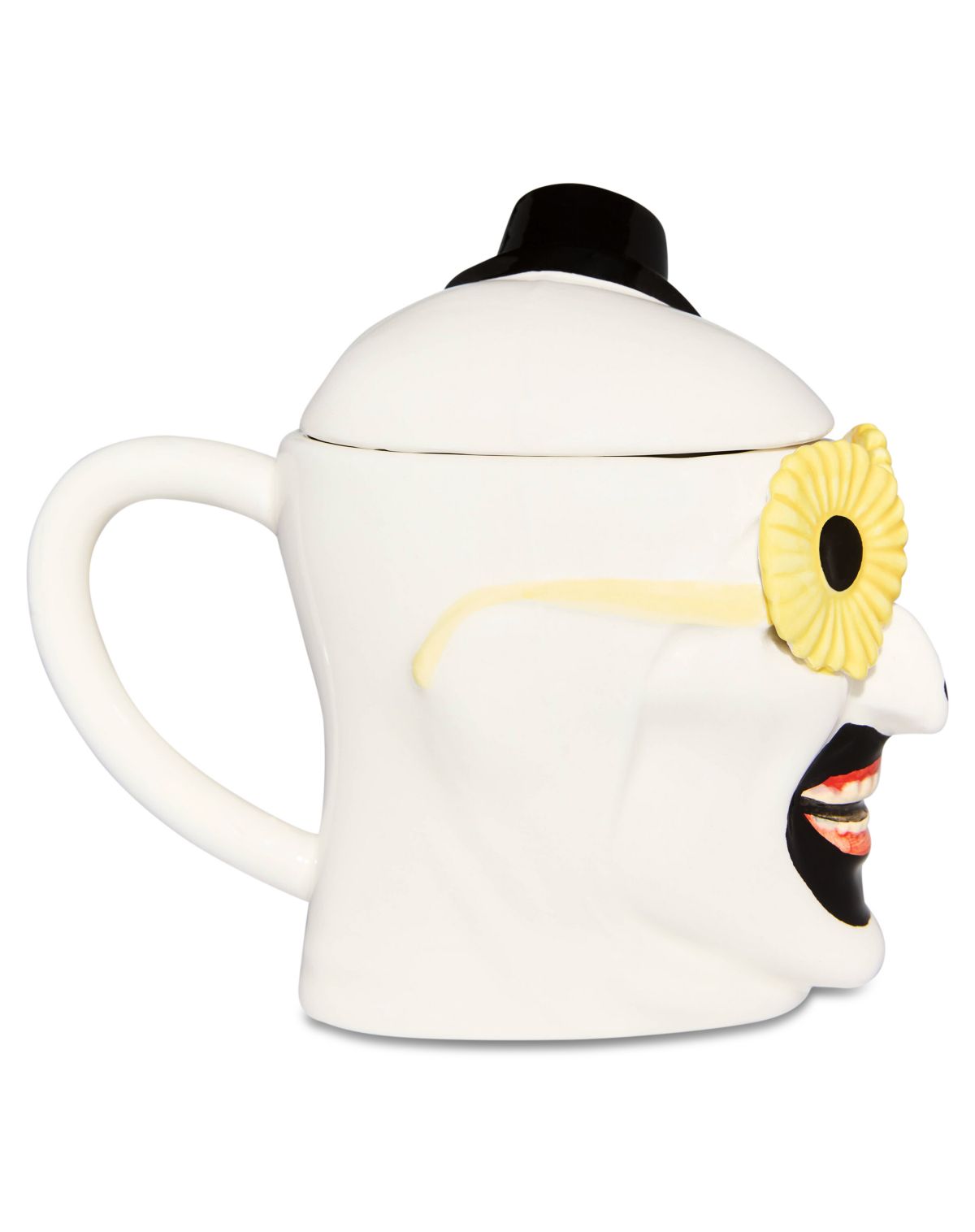 Taza de café con tapa de margaritas de Art the Clown