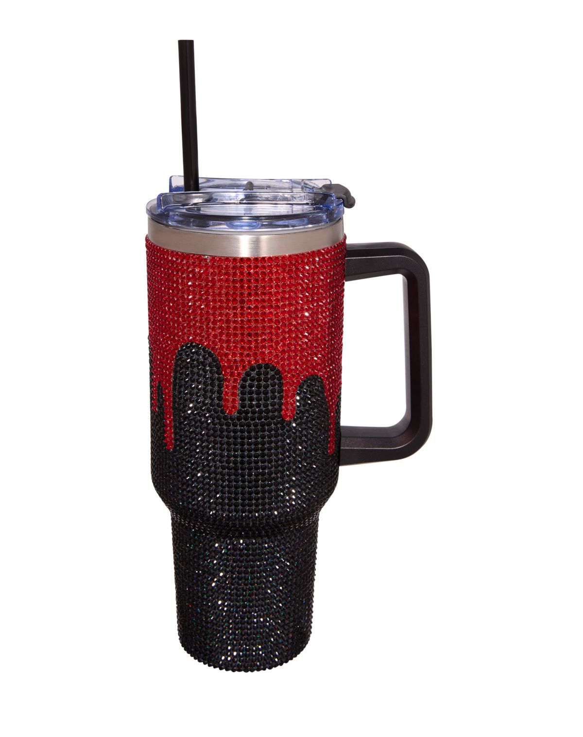 Vaso térmico con strass y efecto de sangre, 40 oz
