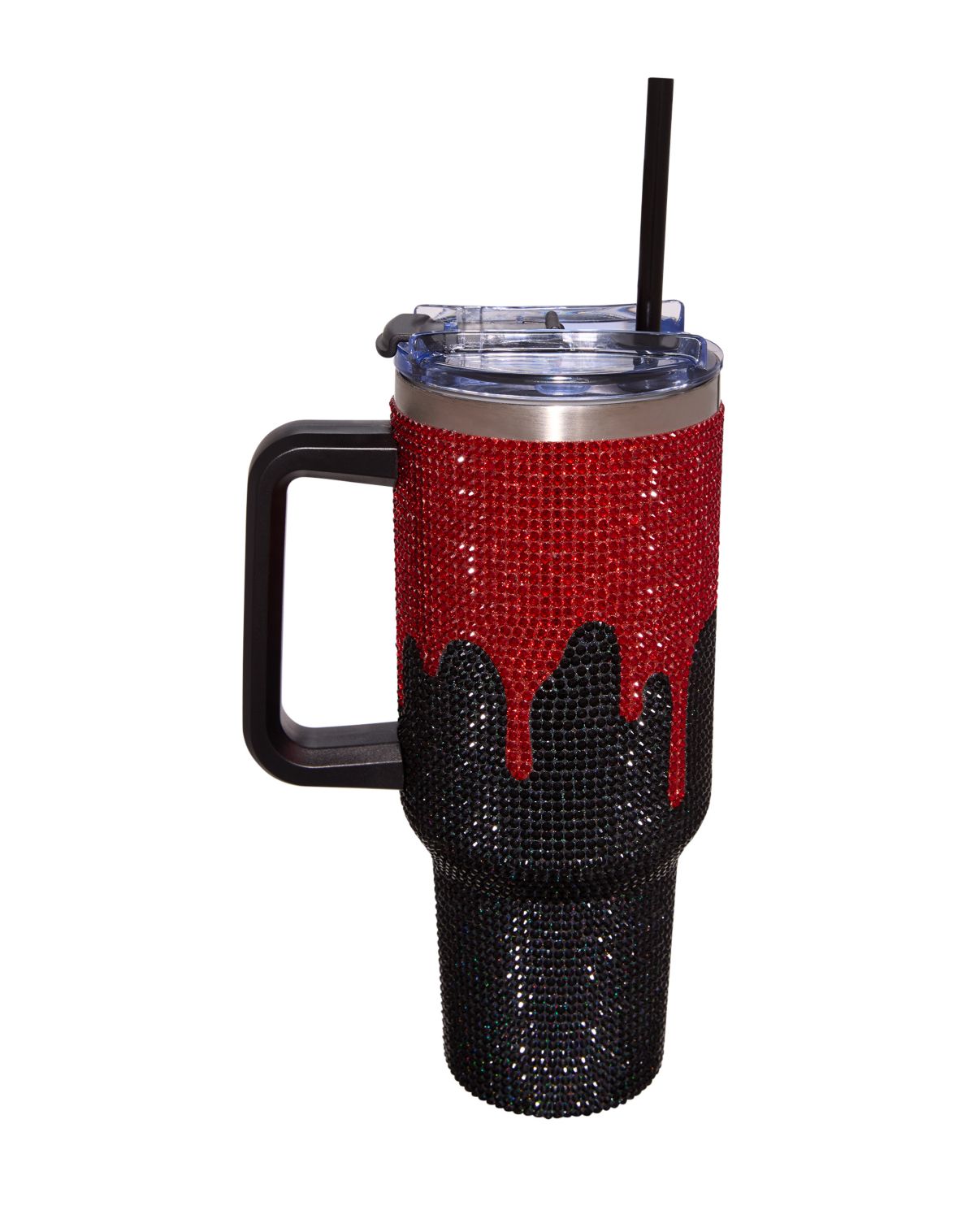 Vaso térmico con strass y efecto de sangre, 40 oz