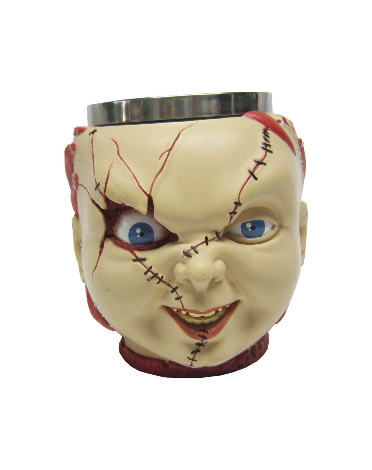 Taza de café de resina con cabeza de Chucky