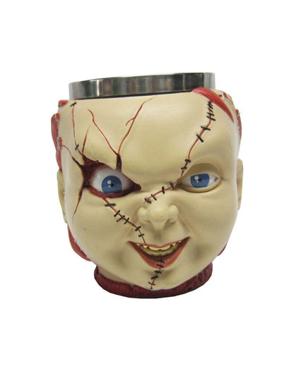 Taza de café de resina con cabeza de Chucky