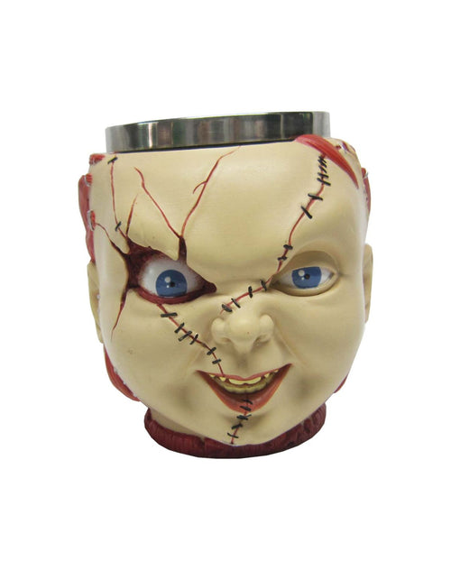 Taza de café de resina con cabeza de Chucky