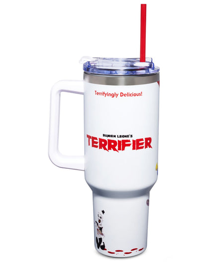 Vaso de viaje Art Crispies con bombilla 40 oz - Terrifier