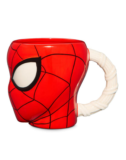 Taza de cerámica Spider-Man con asa moldeada, 20 oz