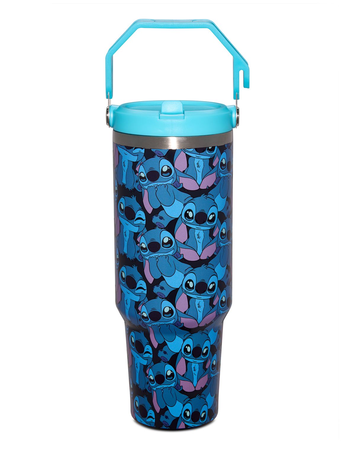 Vaso Lilo & Stitch con asa y estampado de Stitch, 40 oz