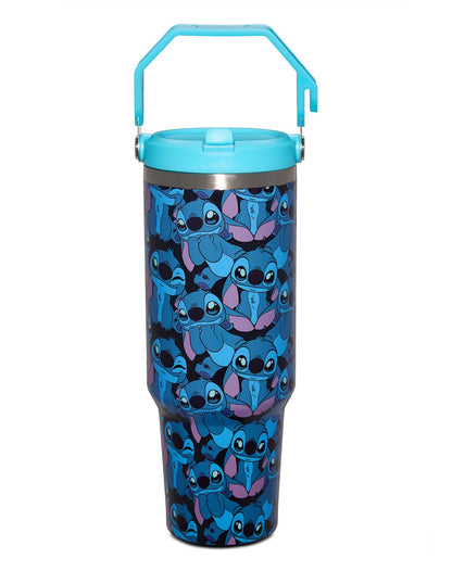Vaso Lilo & Stitch con asa y estampado de Stitch, 40 oz