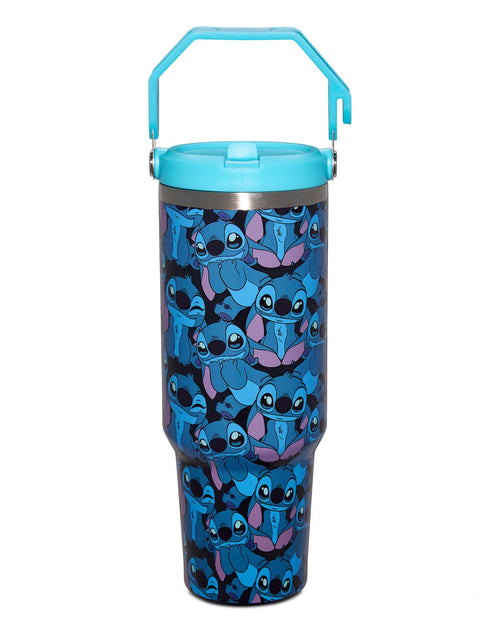 Vaso Lilo & Stitch con asa y estampado de Stitch, 40 oz