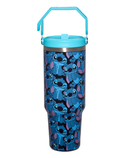 Vaso Lilo & Stitch con asa y estampado de Stitch, 40 oz