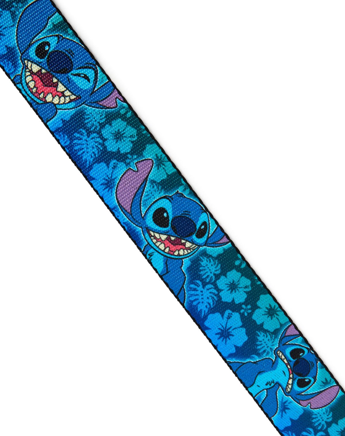 Cinturón con flores y rostros de Stitch