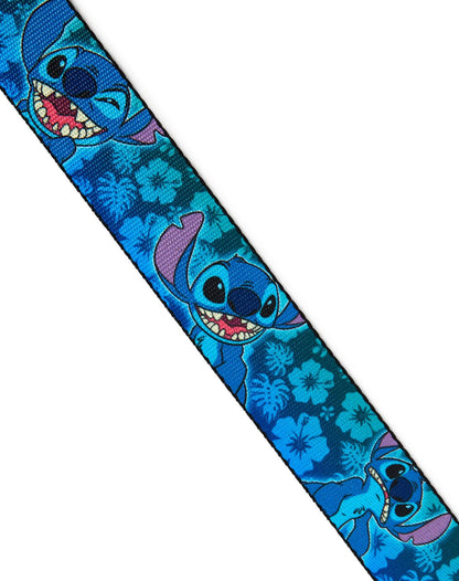 Cinturón con flores y rostros de Stitch