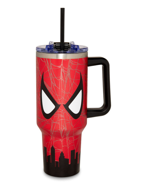 Vaso térmico de viaje Spider-Man con bombilla, 40 oz