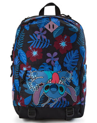 Mochila con capucha floral tropical de Stitch