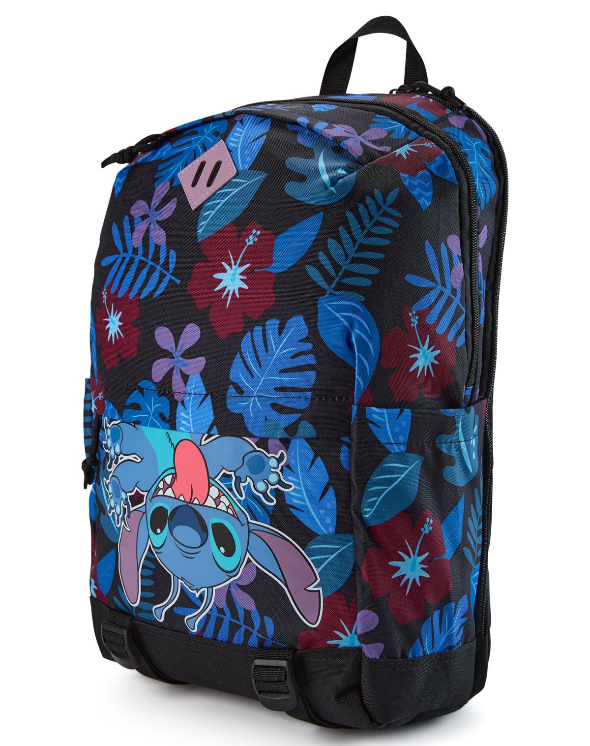 Mochila con capucha floral tropical de Stitch