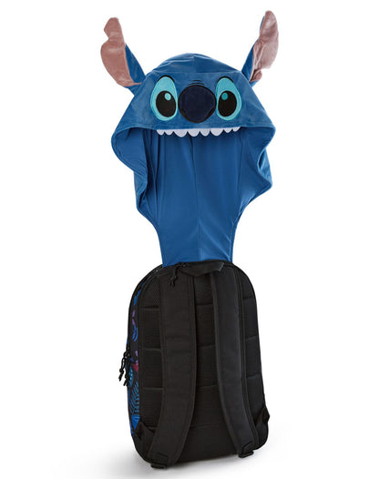 Mochila con capucha floral tropical de Stitch