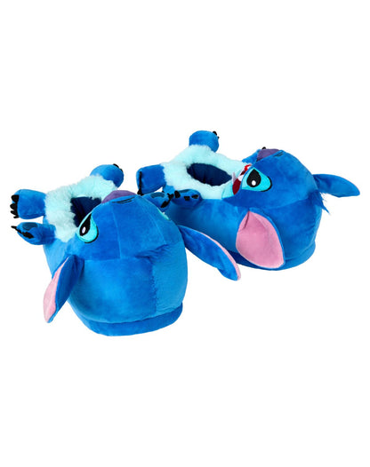 Pantuflas de peluche 3D con lengua de Stitch