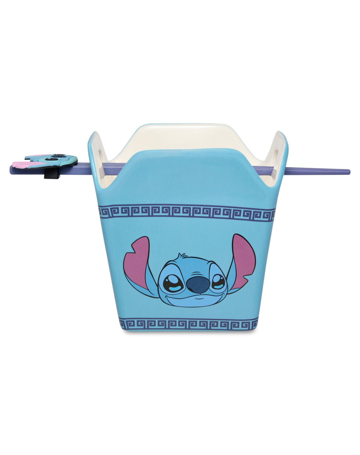 Tazón Stitch tipo caja para llevar con palitos