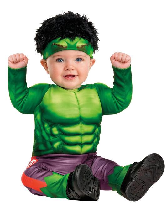 Disfraz enterito de Hulk bebé - Avengers Classic