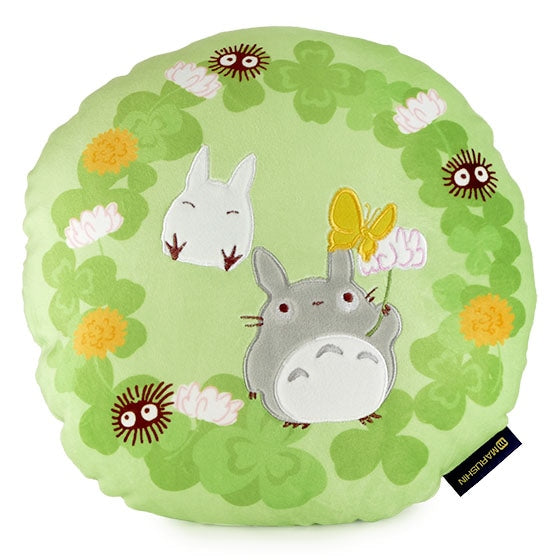Cojín My Neighbor Totoro de tréboles y flores