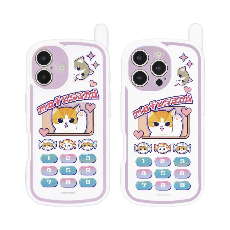 Funda Mofusand estilo celular retro blanca