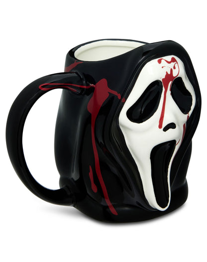Taza moldeada ensangrentada de Ghost Face, 16 oz
