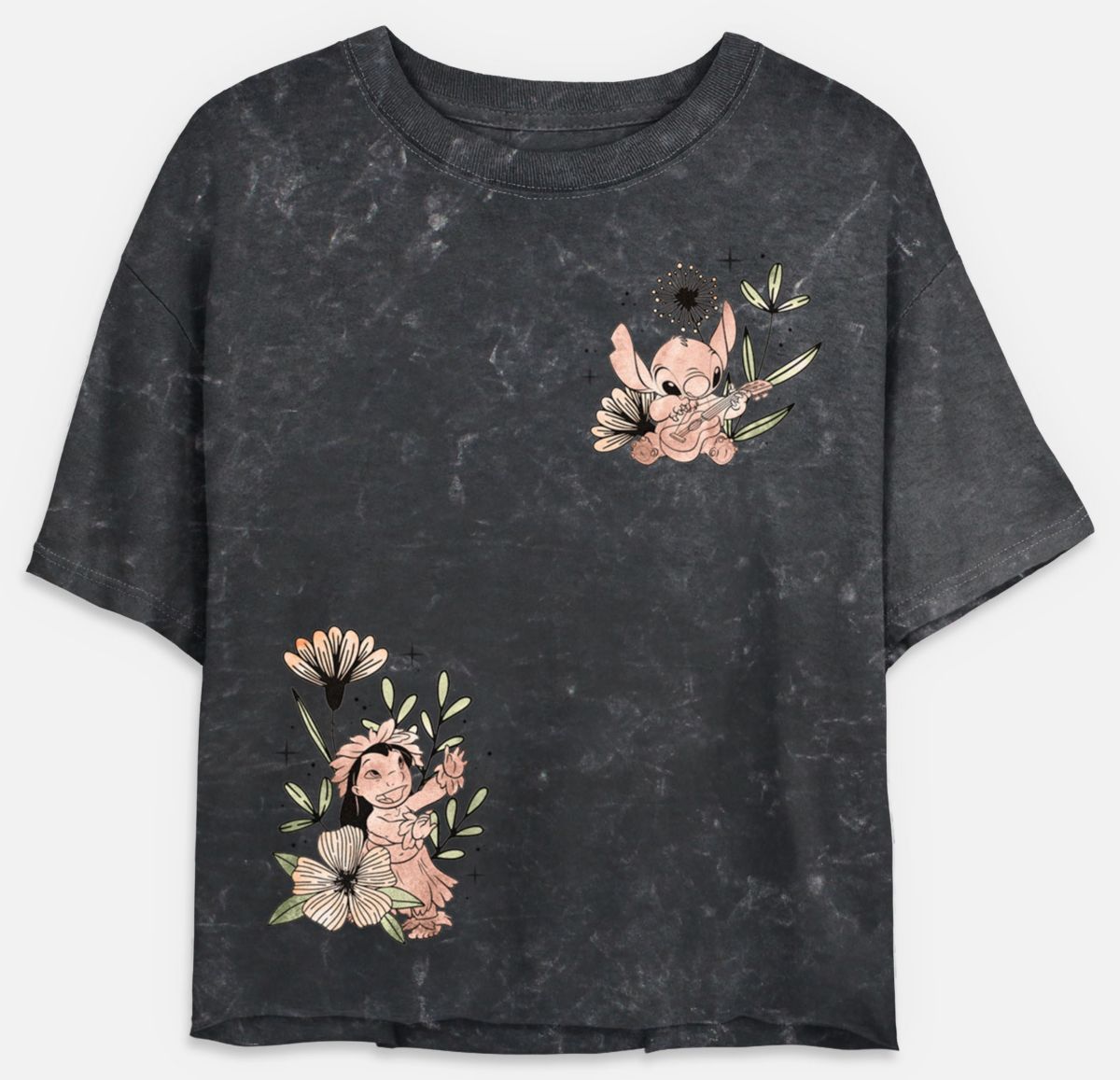 Polera corta Stitch Flower Bud - Lilo & Stitch